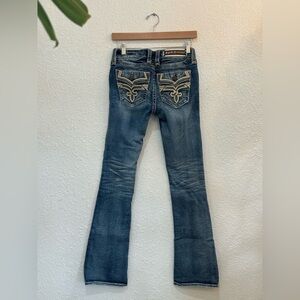 Rock Revival Women's Blue Embroidered Back Pocket Jeans